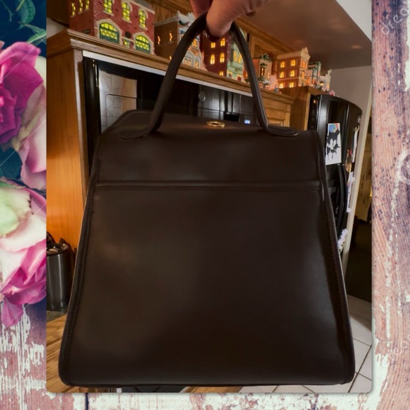 VINTAGE COACH MAHOGANY MANOR TOP HANDLE CROSSBODY SATCHEL BAG 9977 - Picture 5 of 17